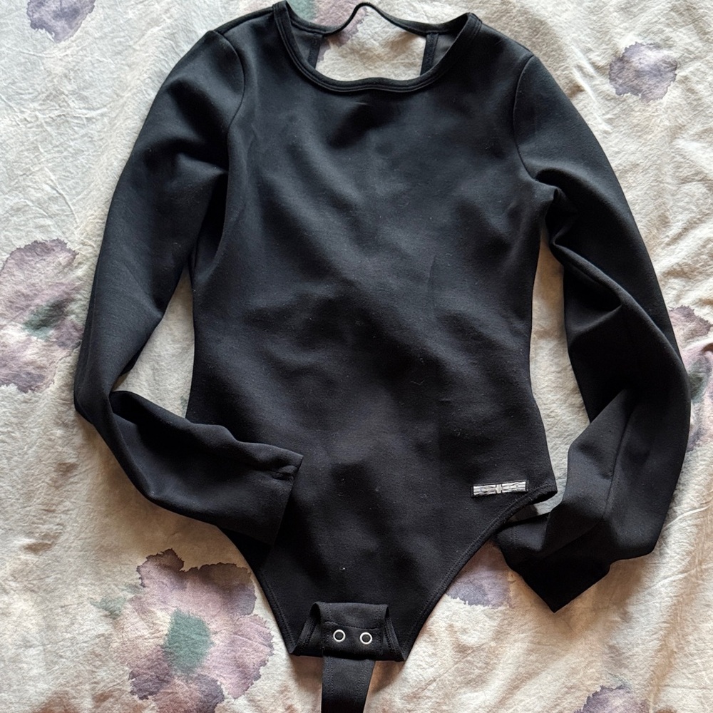 Hudson Black Long Sleeve Bodysuit XS